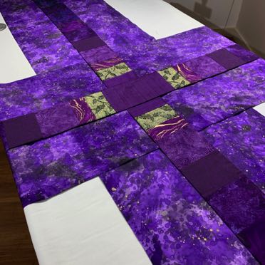 Violet silk works with both Lent and Advent overlays