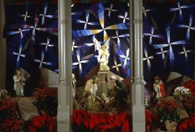 The Stars Declare His Glory
Nativity backdrop
St Francis Xavier (College) Church
St Louis, MO
1993