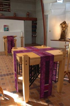 Red-purple Lent 
Reflect! with overlay 
Altar parament
Norbertine Abbey
Albuquerque, NM